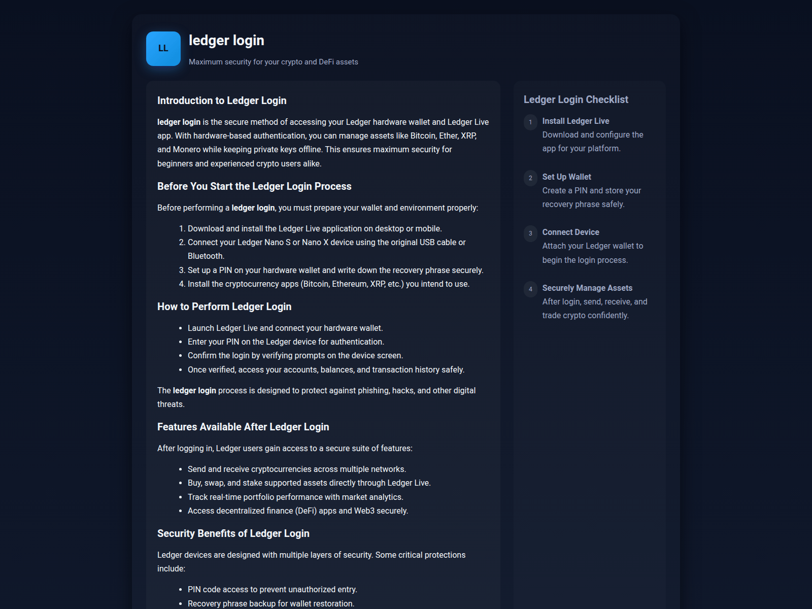 Screenshot of ledgrr-login.pages.dev