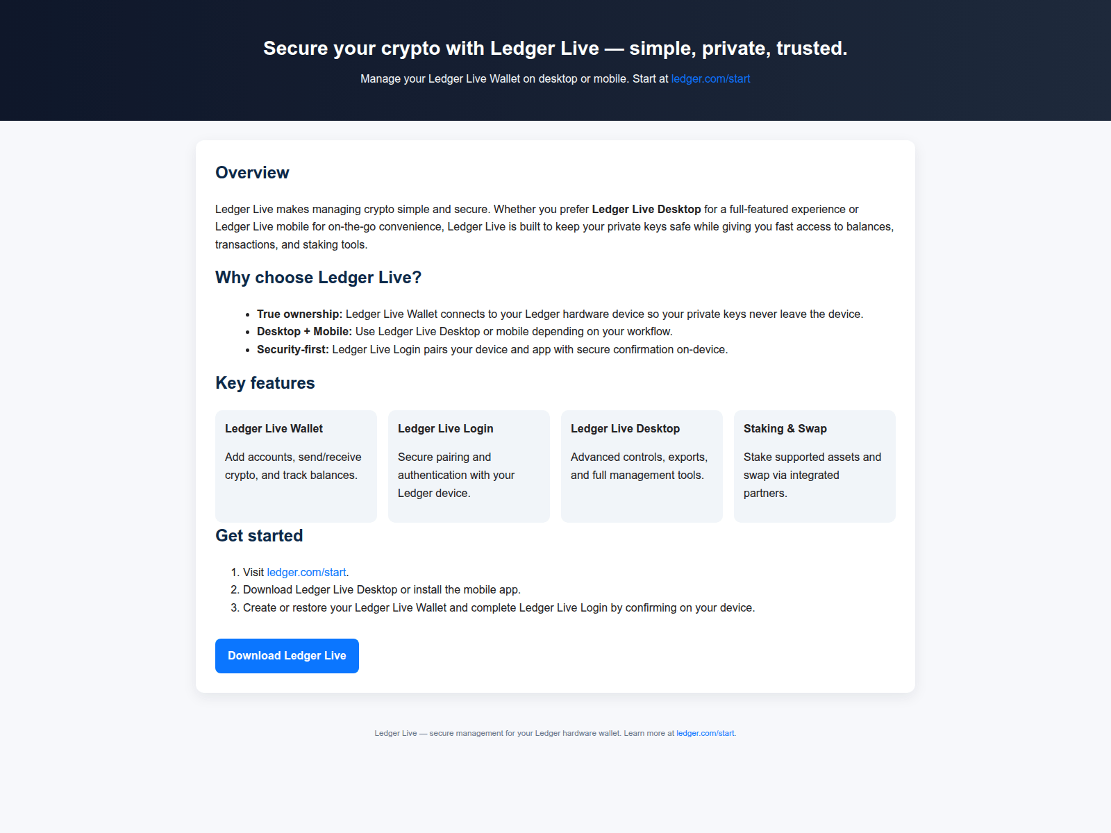 Screenshot of live-app-ledger.pages.dev