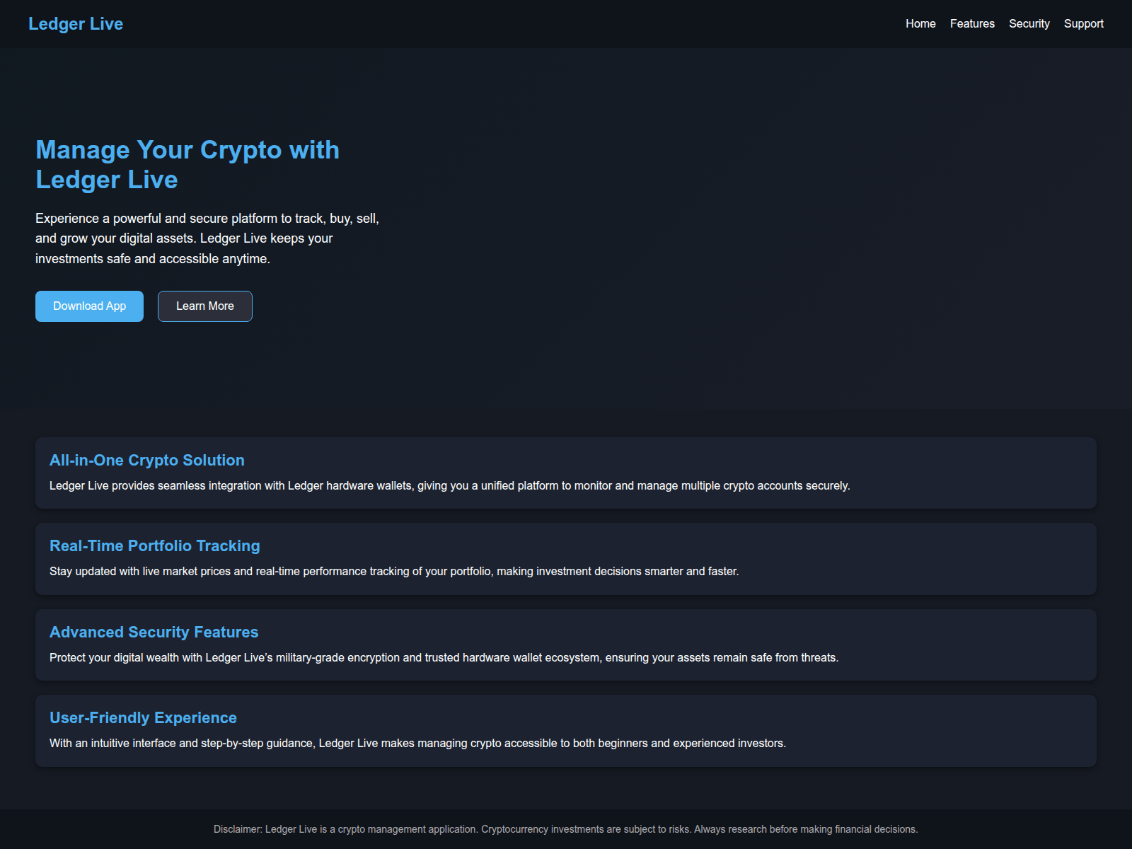 Screenshot of homepage-ledger-us.pages.dev