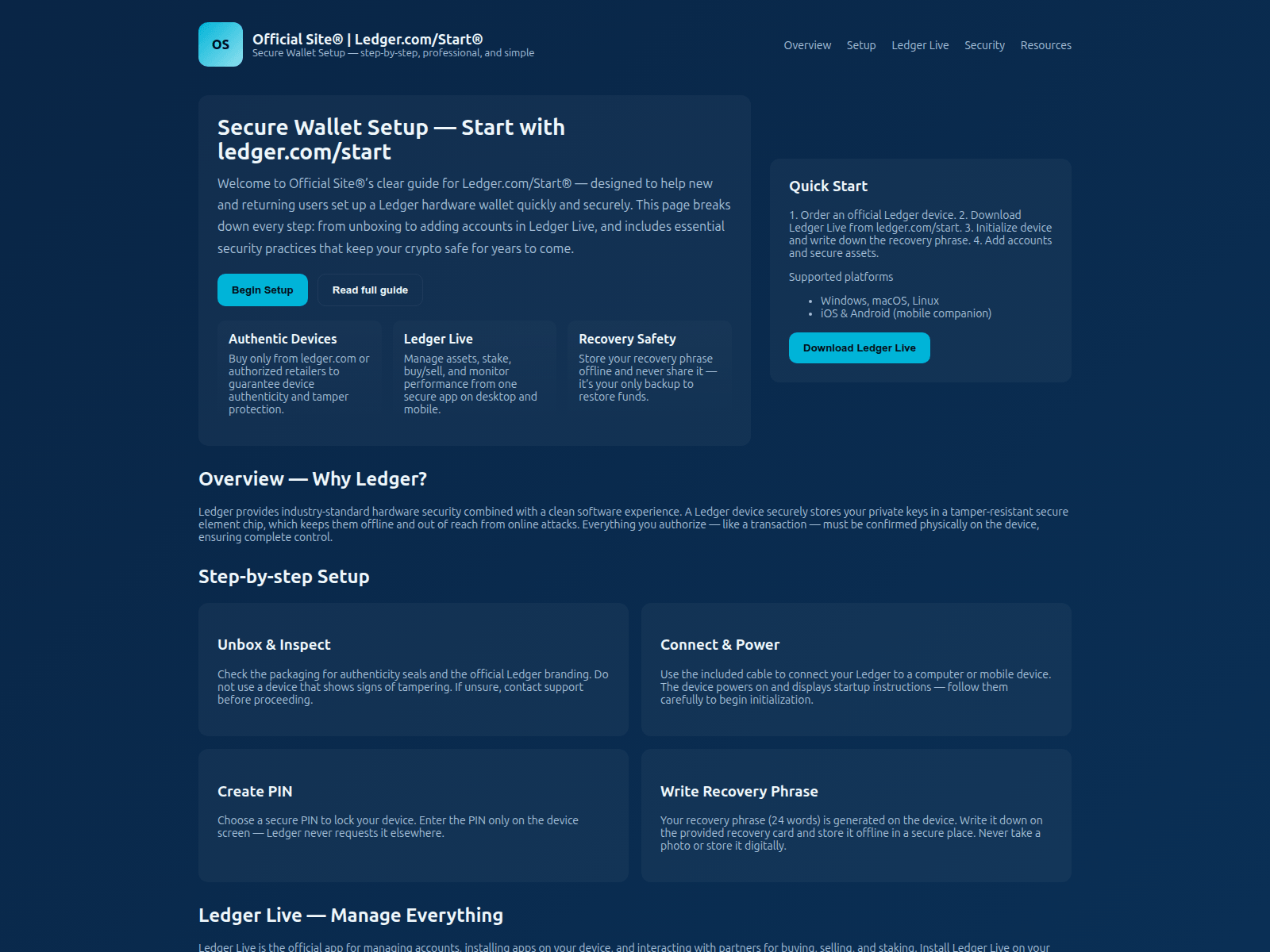 Screenshot of start-ldge-io.pages.dev