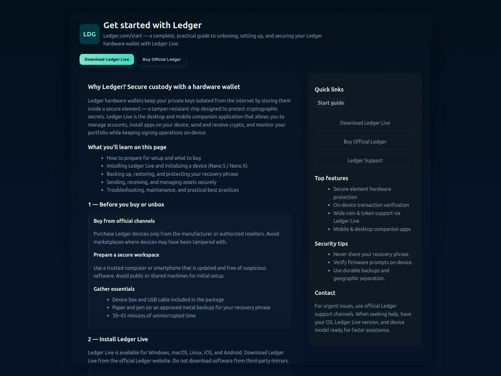 Screenshot of lldger-com-start.pages.dev