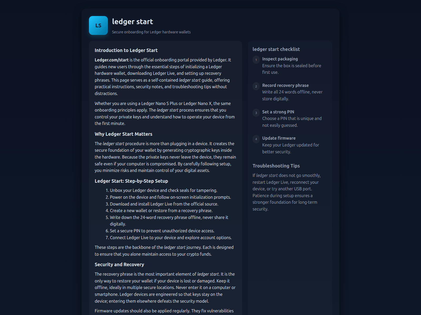 Screenshot of lkedger-start.pages.dev