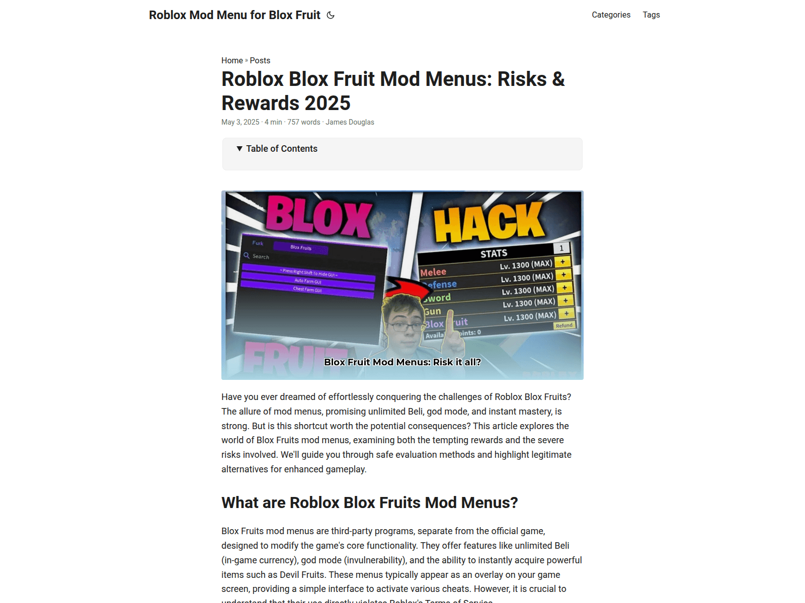 Screenshot of roblox-mod-menu-for-blox-fruit.pages.dev