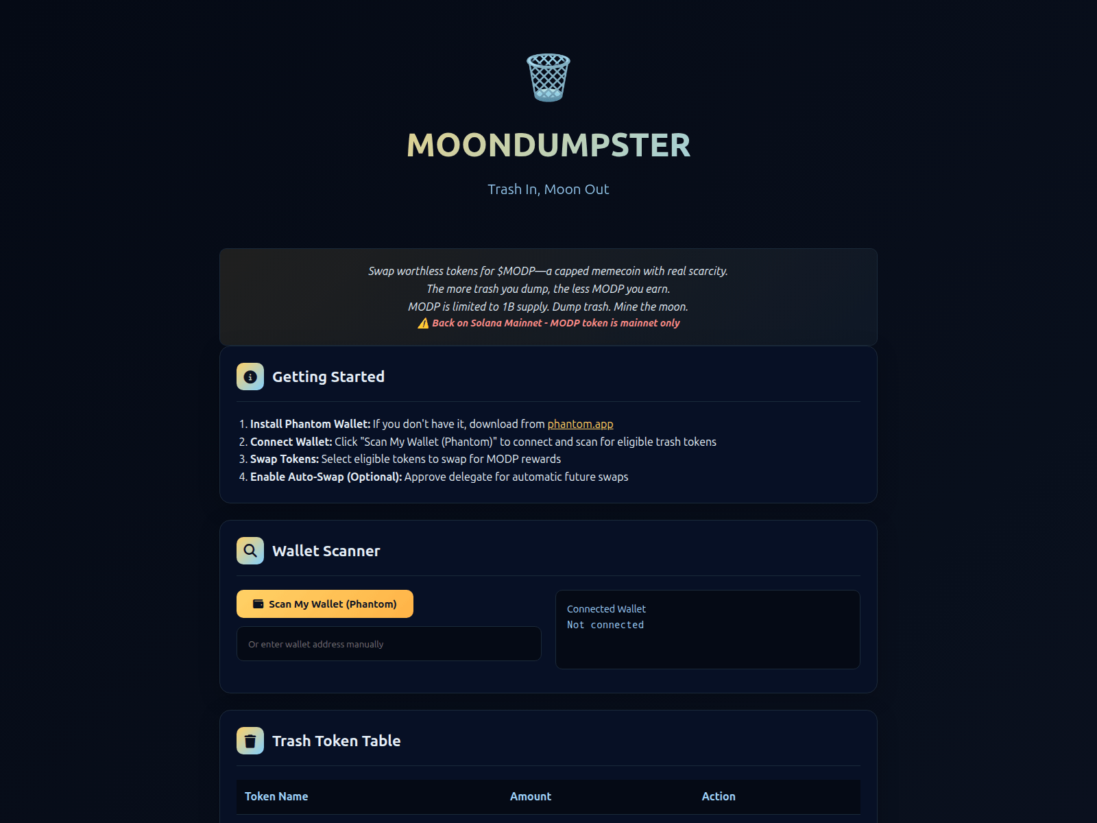 Screenshot of moondumpster-pwa.pages.dev