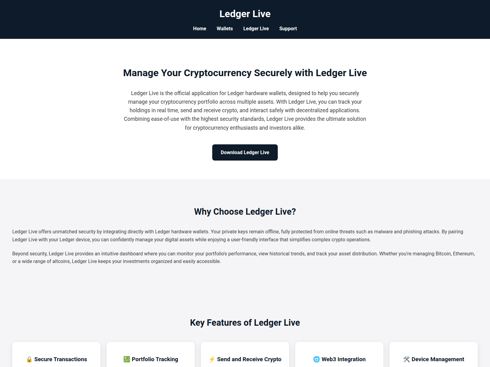 Screenshot of connect-leger-live.pages.dev