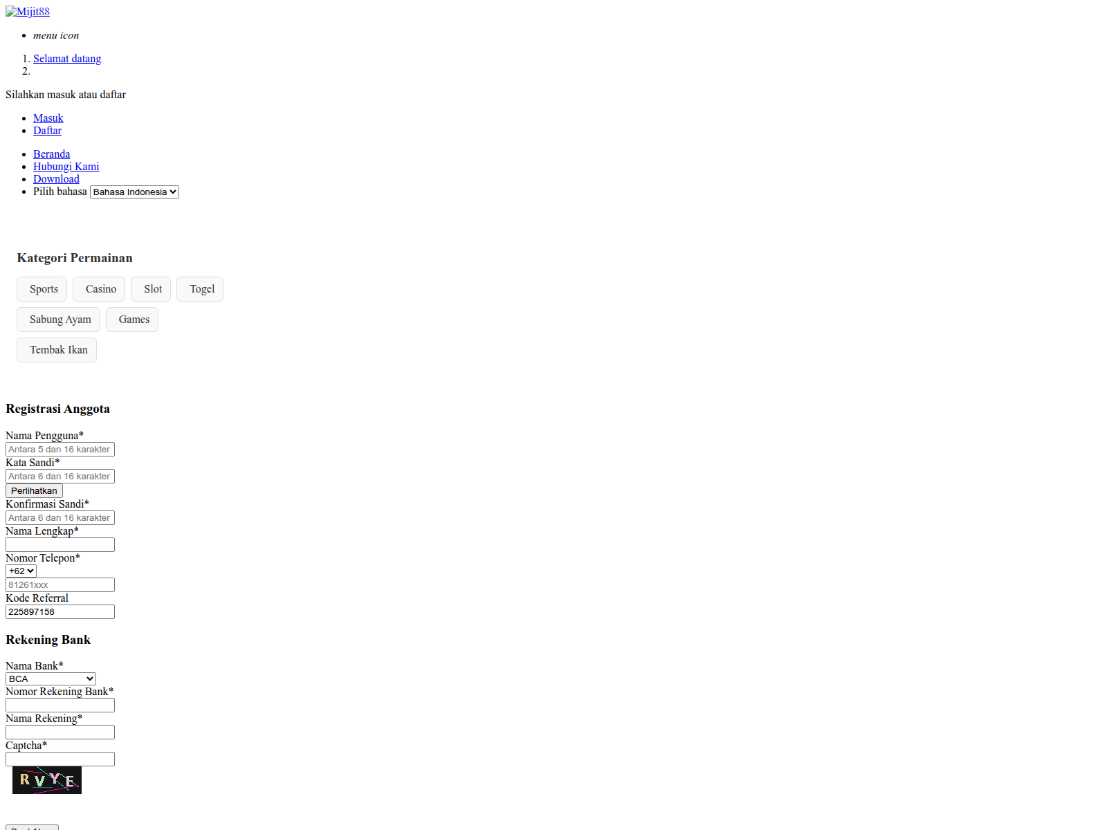 Screenshot of mijit88vista.club