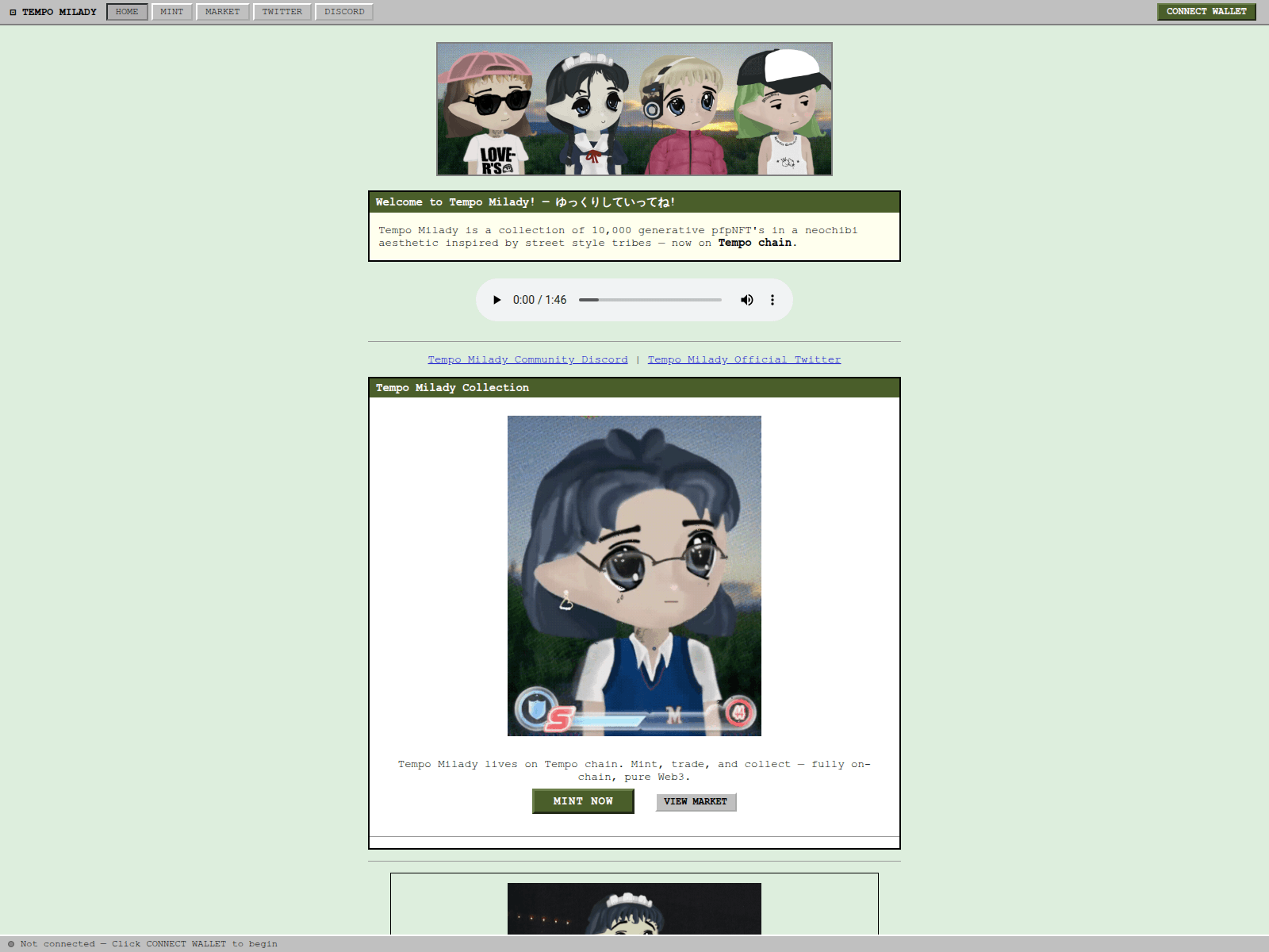 Screenshot of milady-2zw.pages.dev