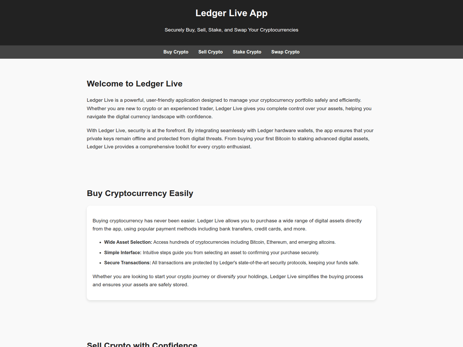 Screenshot of ledger-auth-start-live.pages.dev