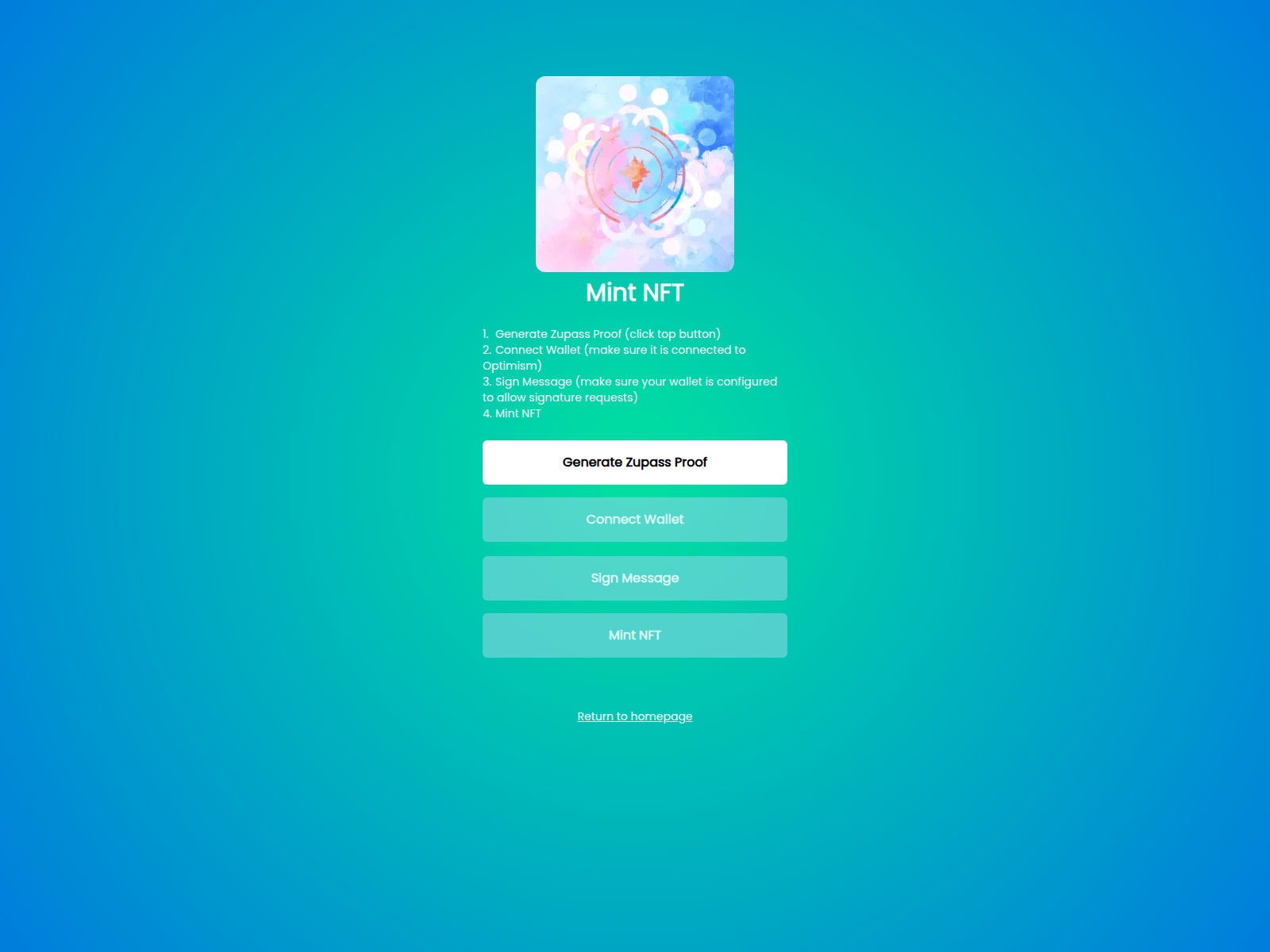 Screenshot of mint.communitygraphs.xyz