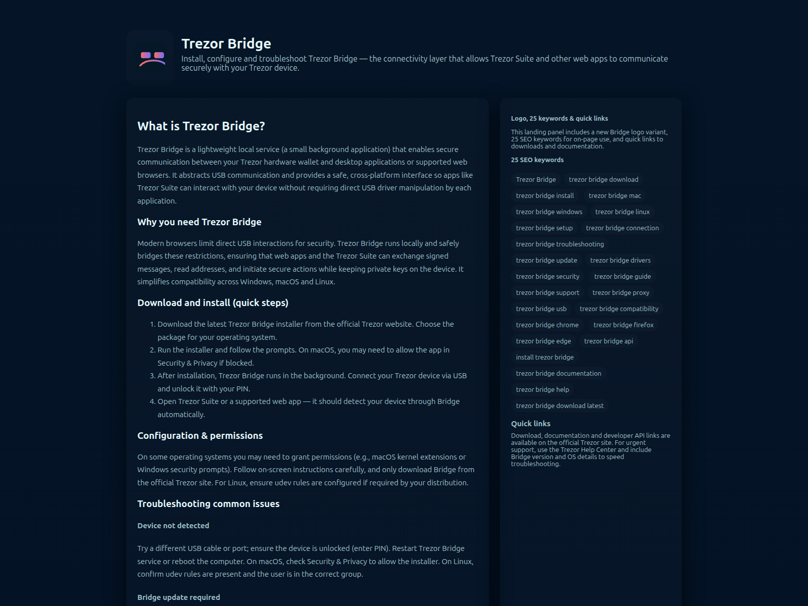 Screenshot of sse-tresor-bridge.pages.dev
