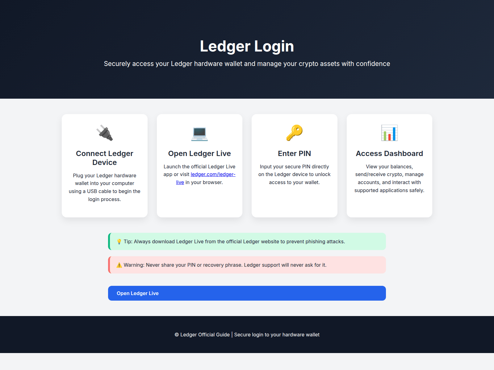 Screenshot of web-ldger-com-login.pages.dev