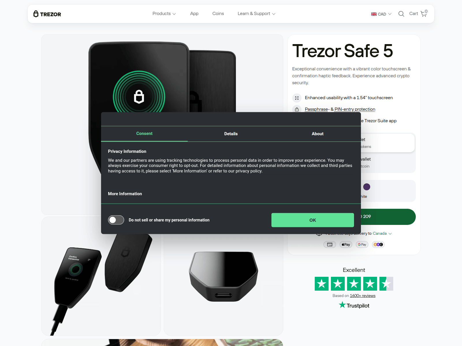 Screenshot of trezor5.nexbitadvisors.com