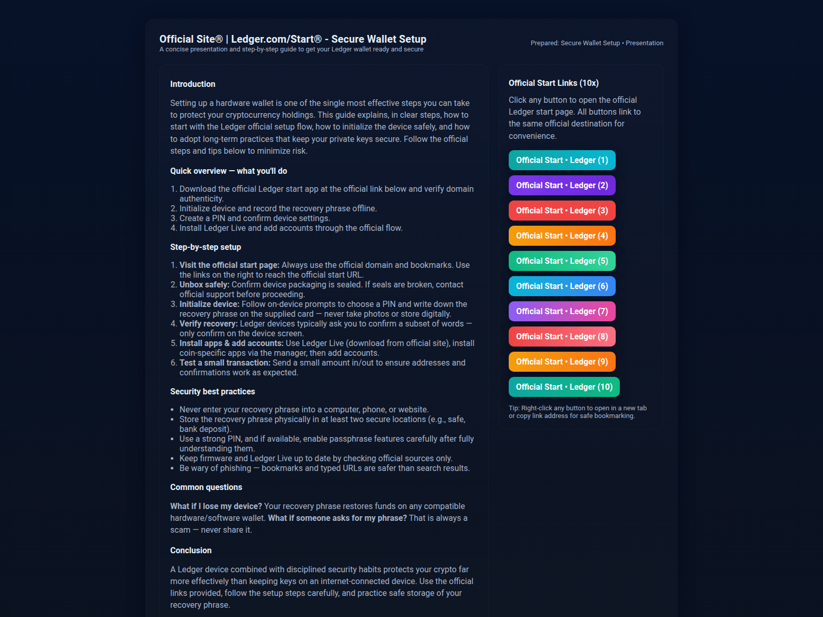 Screenshot of start-ldger-e.pages.dev