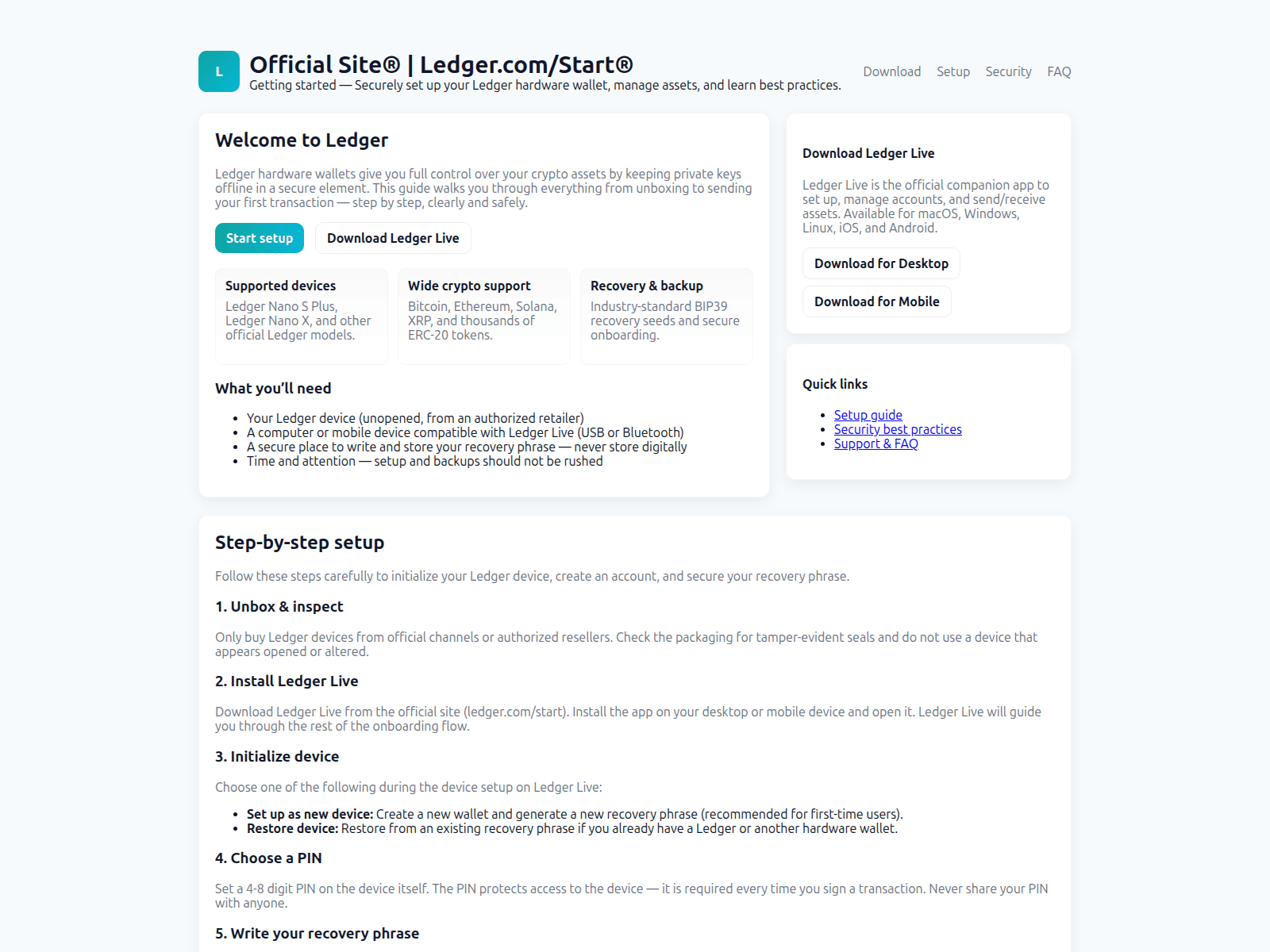 Screenshot of faq-ledgrcom.pages.dev