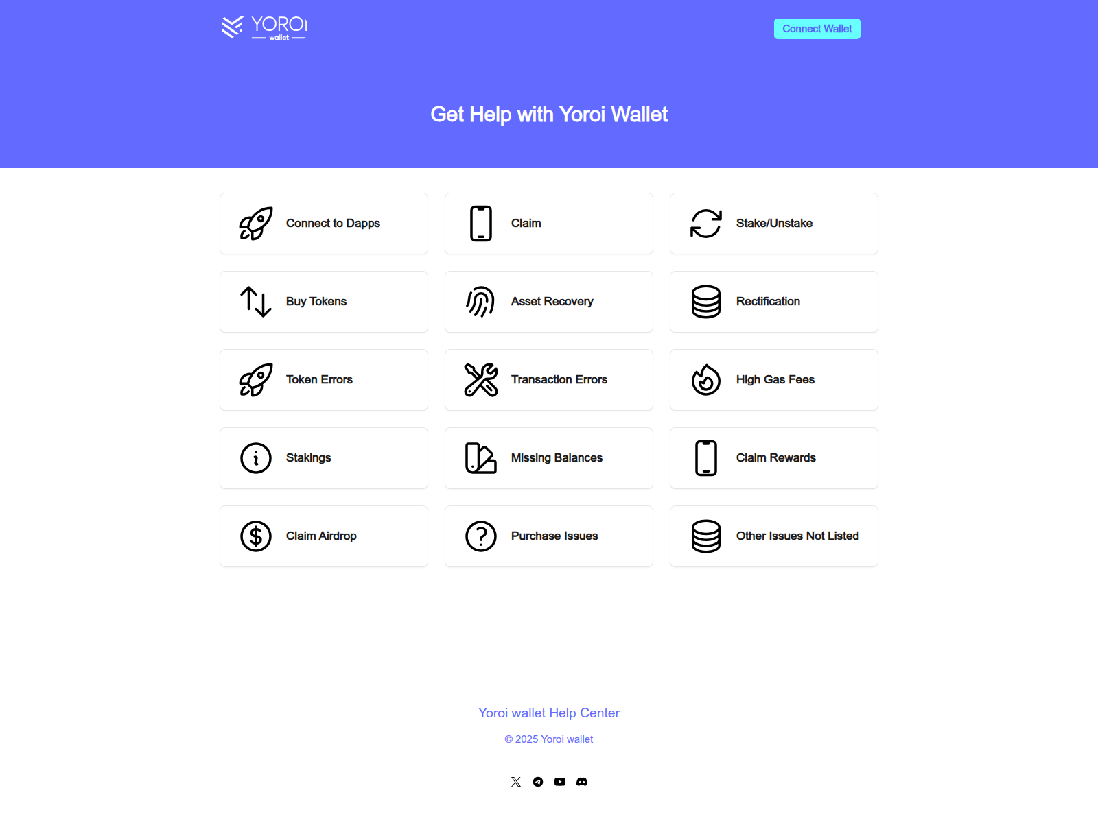 Screenshot of yoroiwallet.live