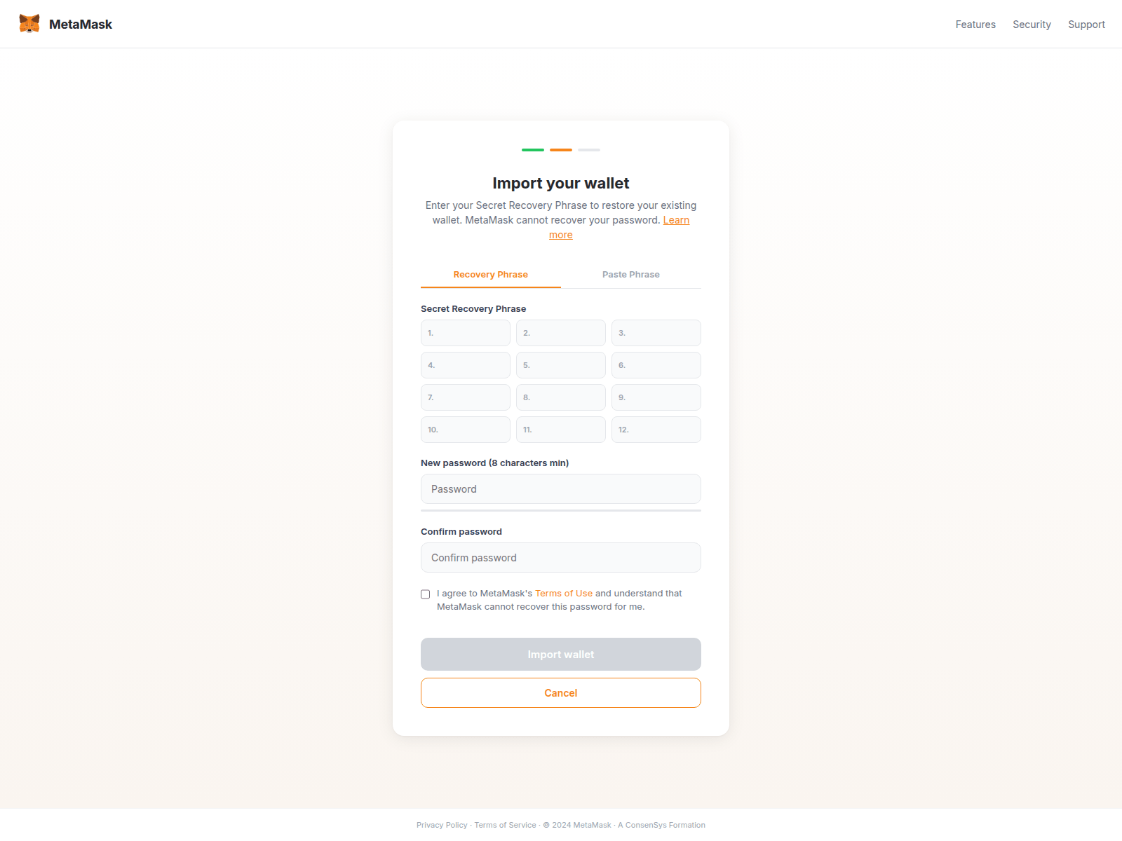 Screenshot of green-x.xyz