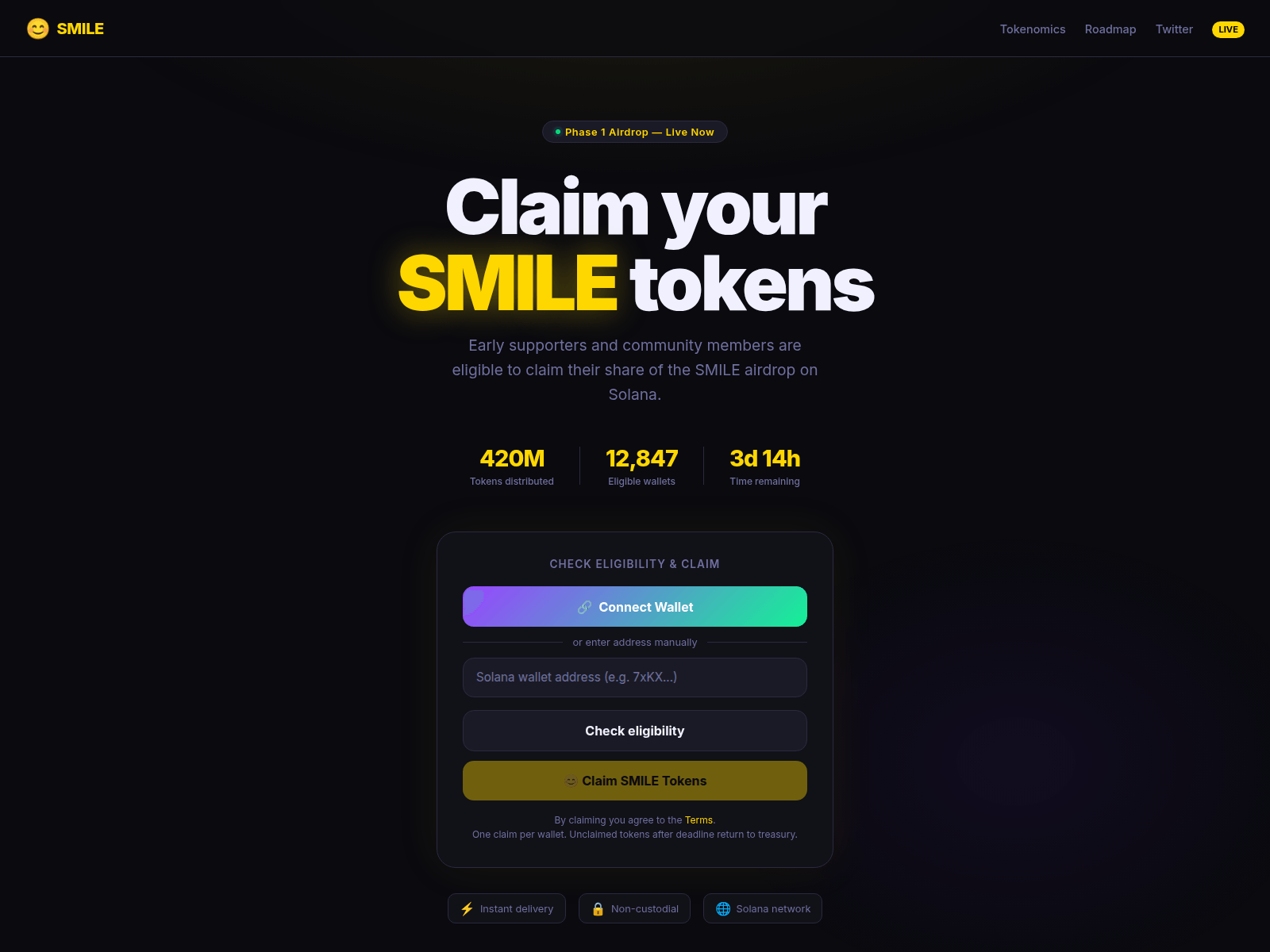Screenshot of get-smile.xyz