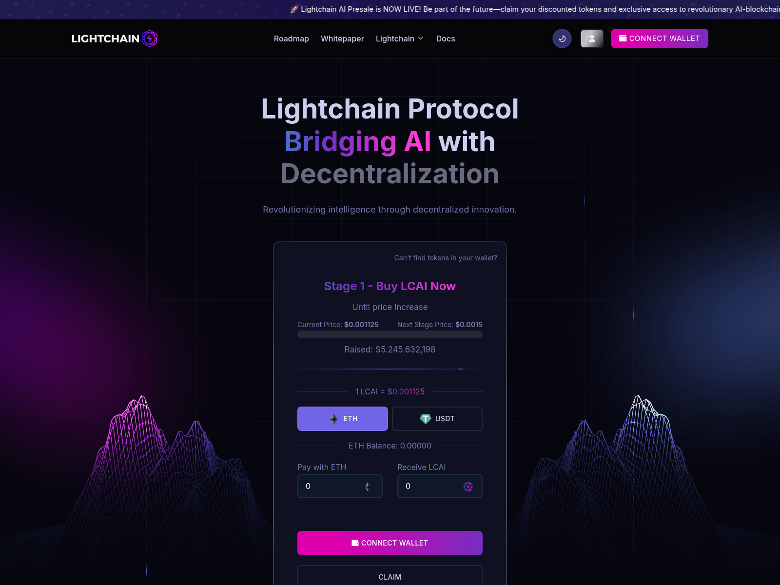 Screenshot of lightchainode.pages.dev