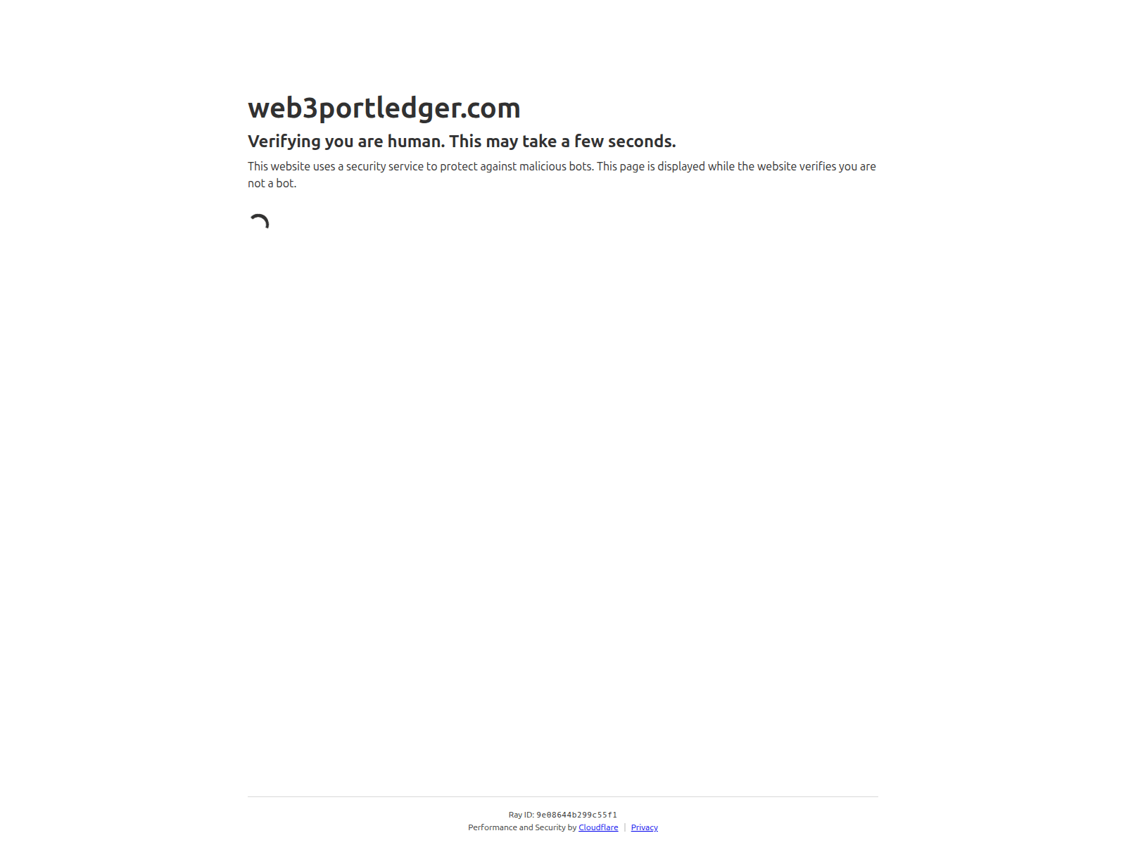 Screenshot of web3portledger.com