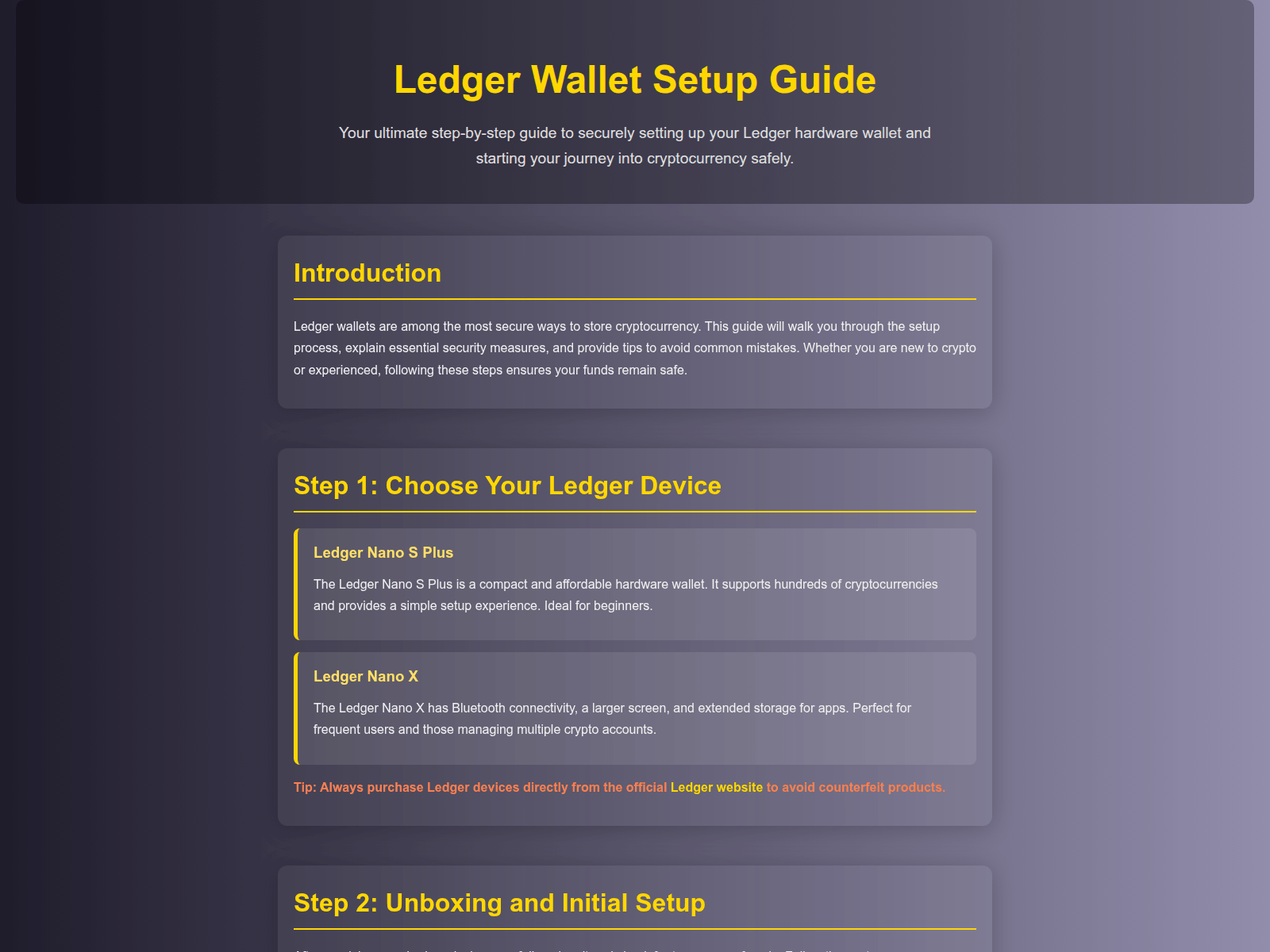 Screenshot of stor-ledgerstart.pages.dev