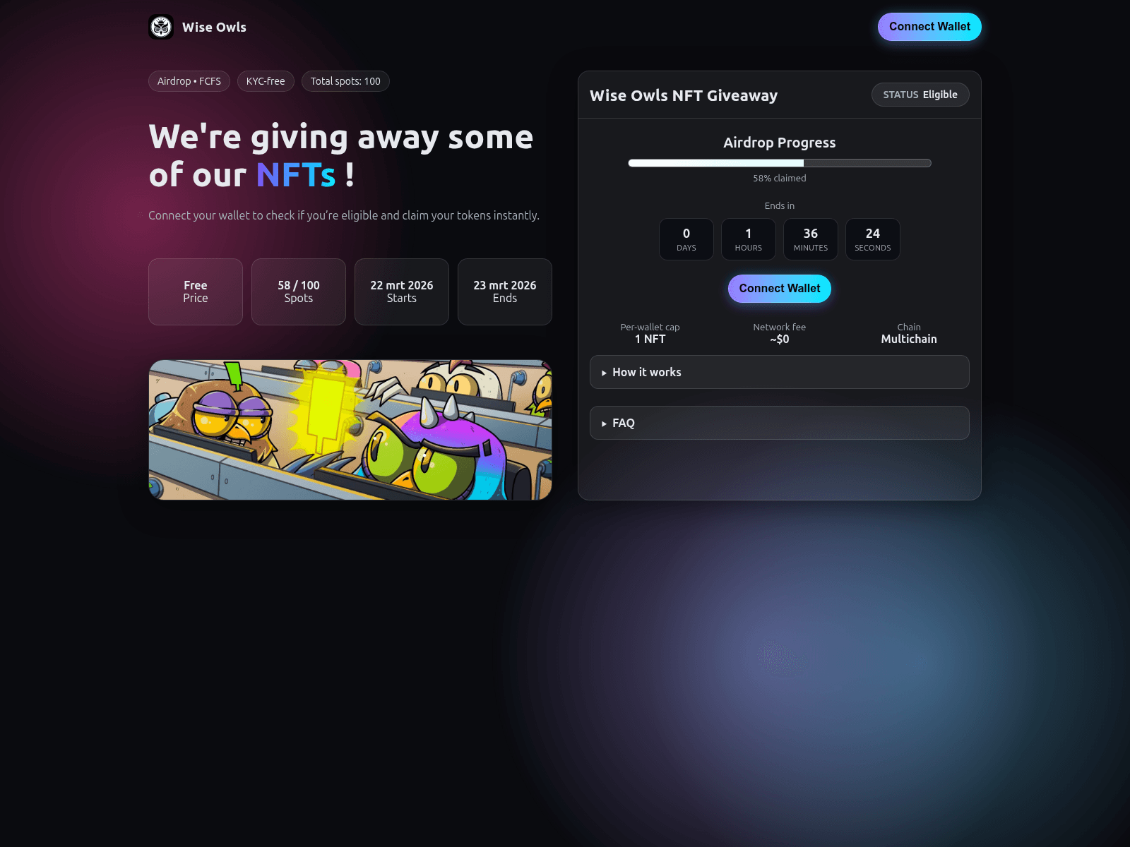 Screenshot of wiseowls.xyz