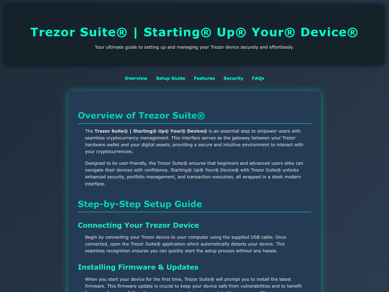 Screenshot of trezer-suite-us-en.pages.dev