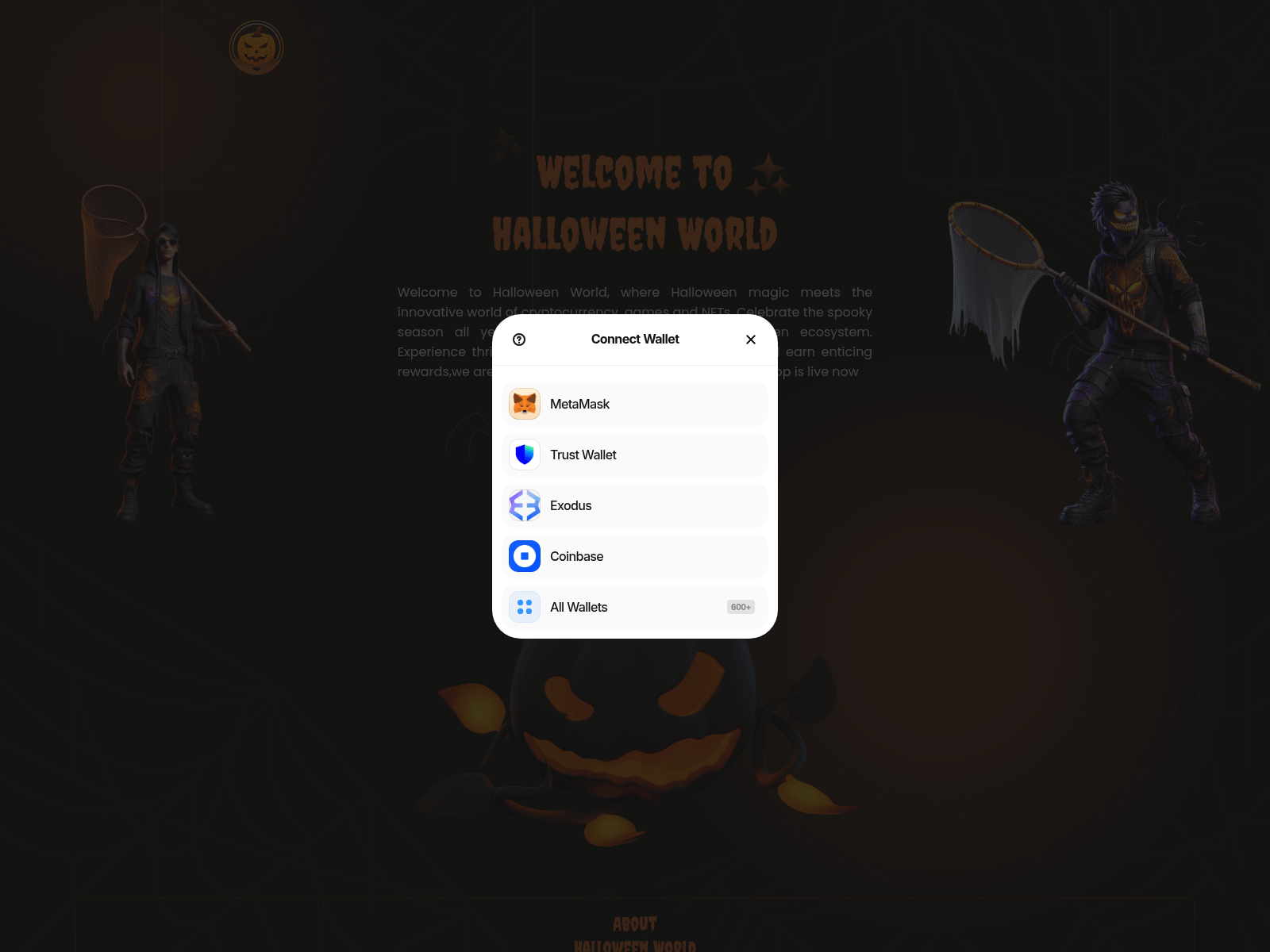 Screenshot of halloweenworld.pages.dev