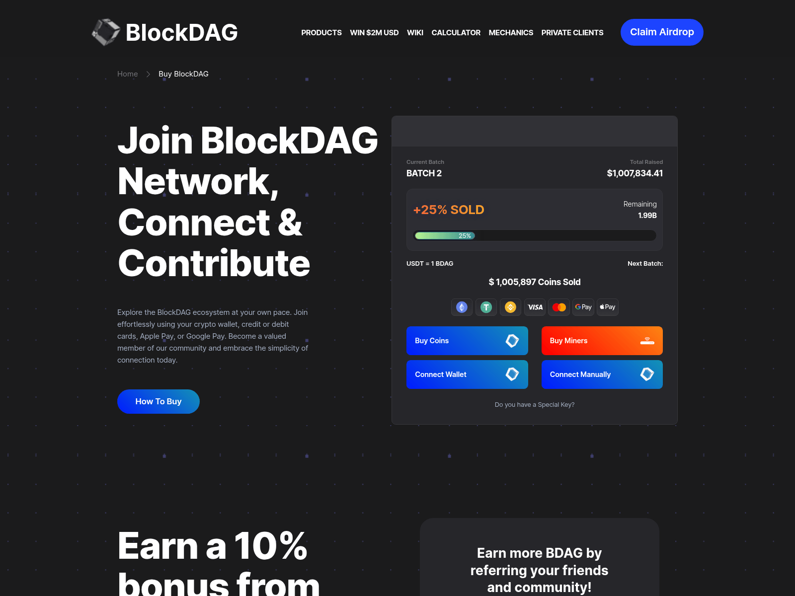 Screenshot of purchase-blockdag-in.pages.dev