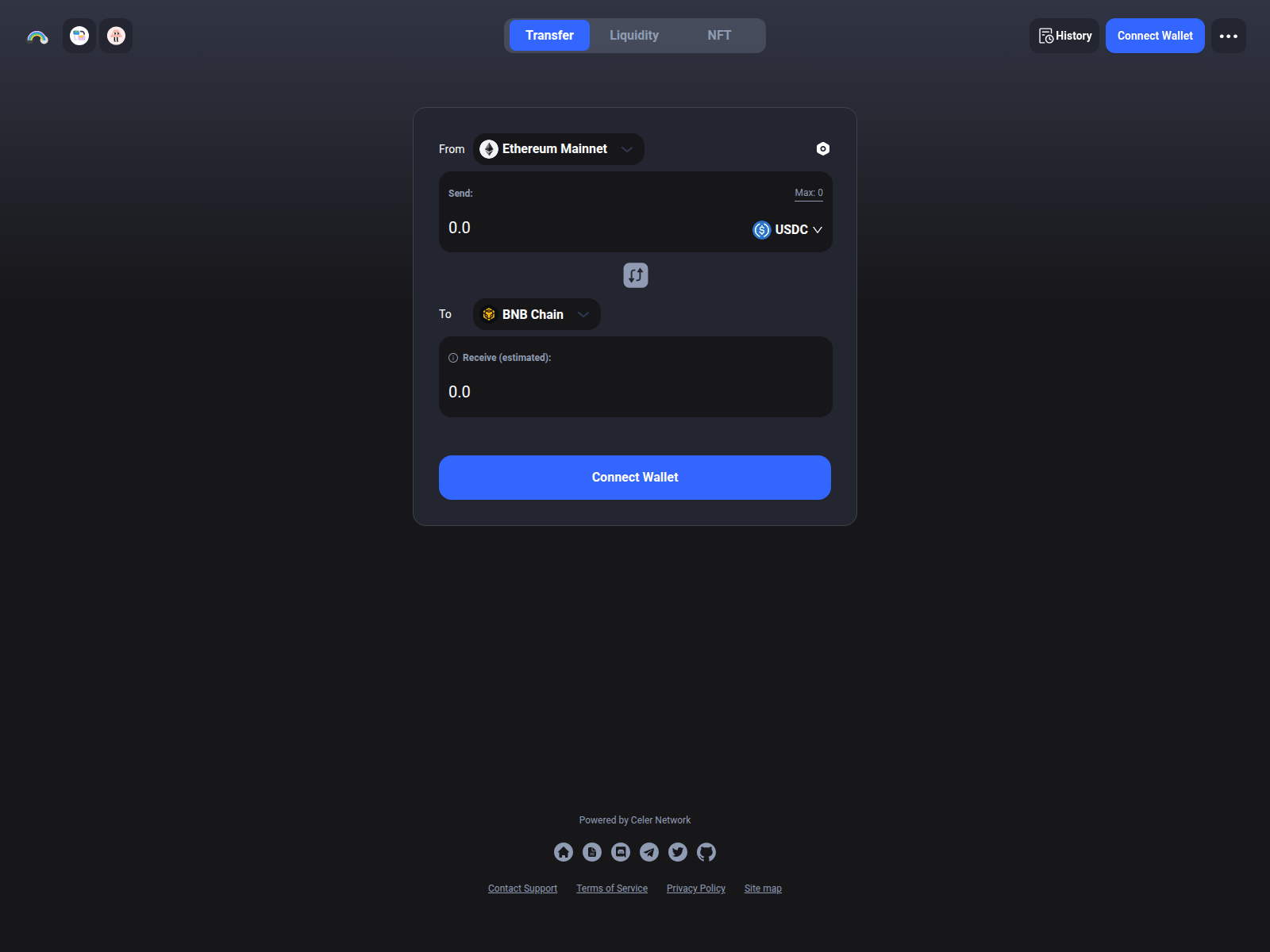 Screenshot of blockbridger.pages.dev