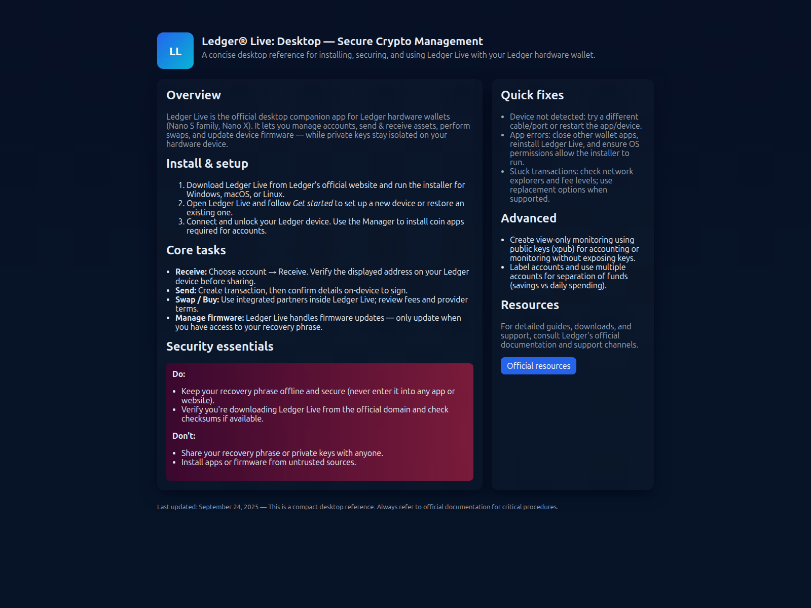 Screenshot of ledger-live-destop-welcome.pages.dev