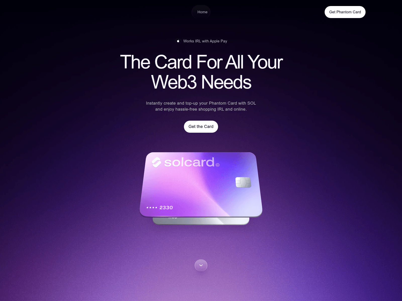 Screenshot of phantomcard.icu