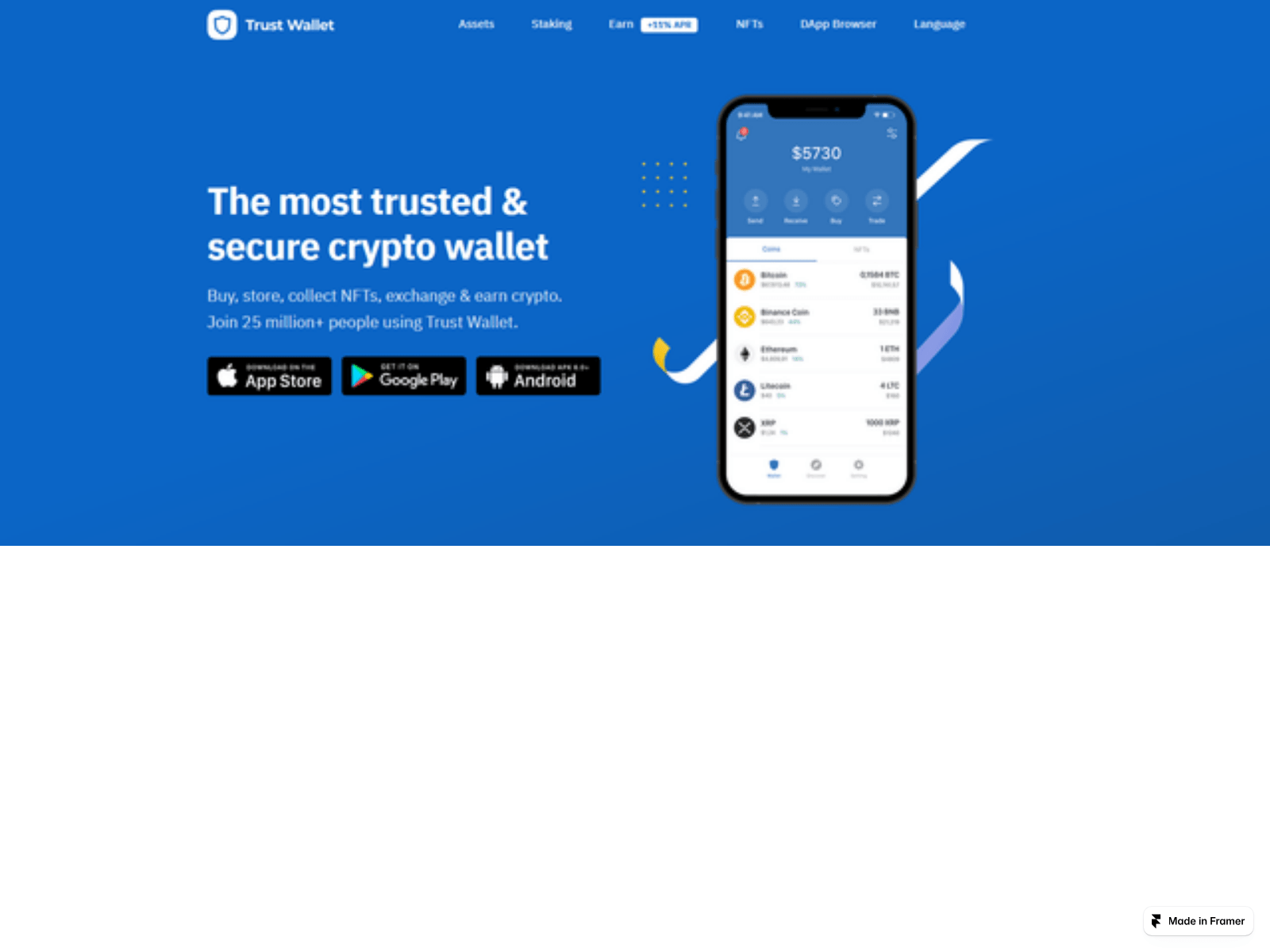 Screenshot of trustsextension.framer.media