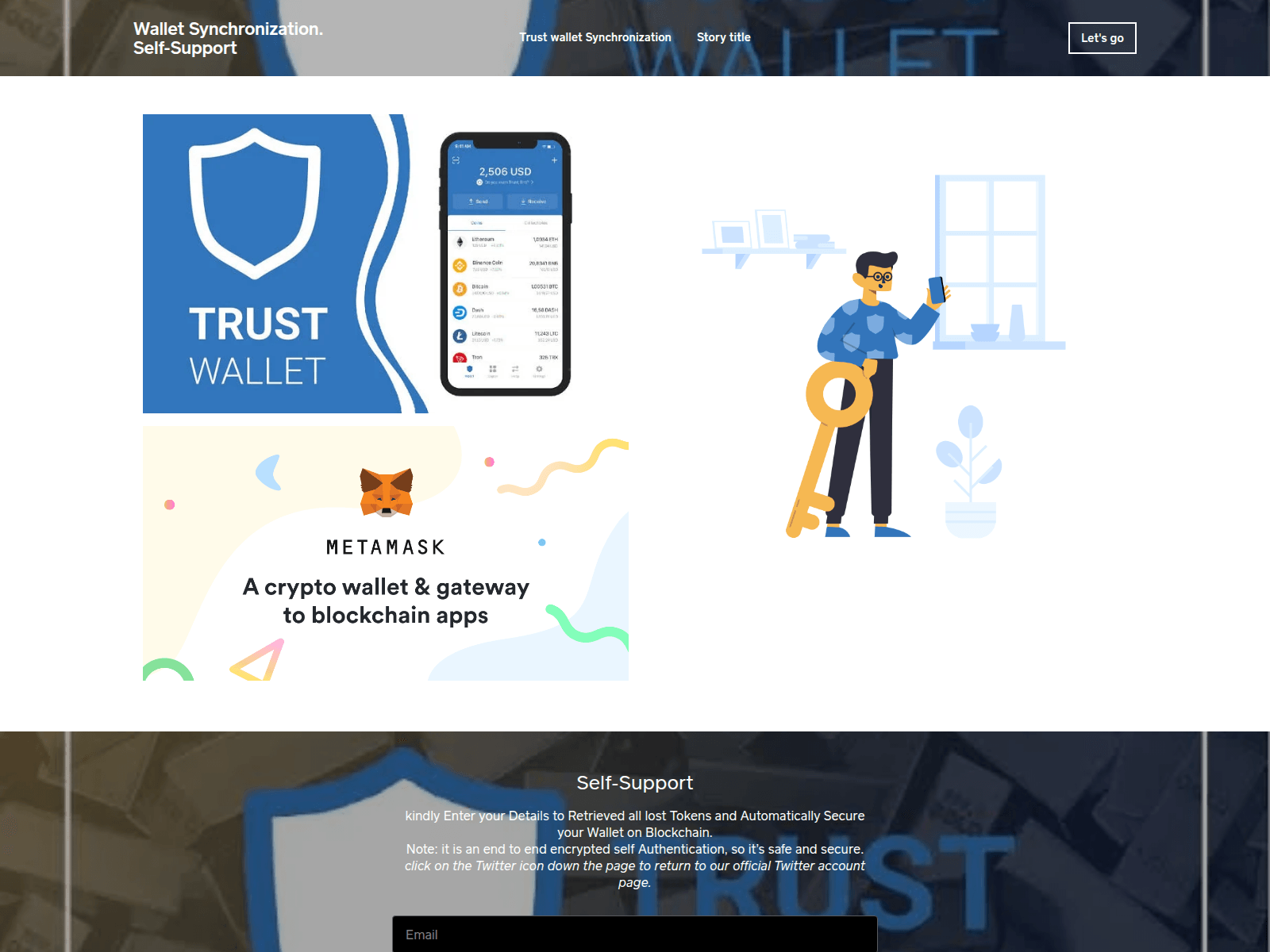 Screenshot of wallet-synchronization-100147.square.site