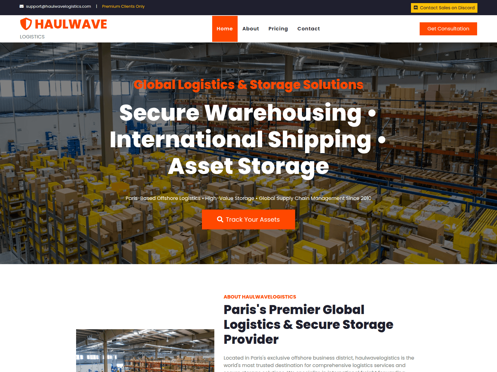 Screenshot of haulwavelogistics.com