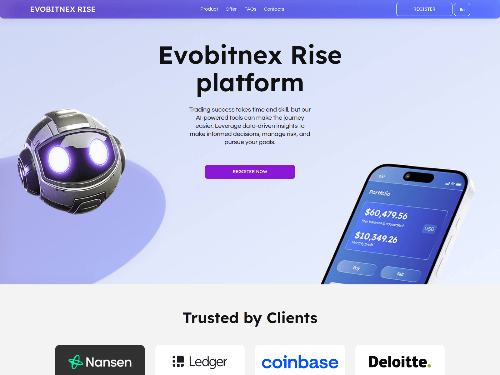 Screenshot of evobitnex-rise.com