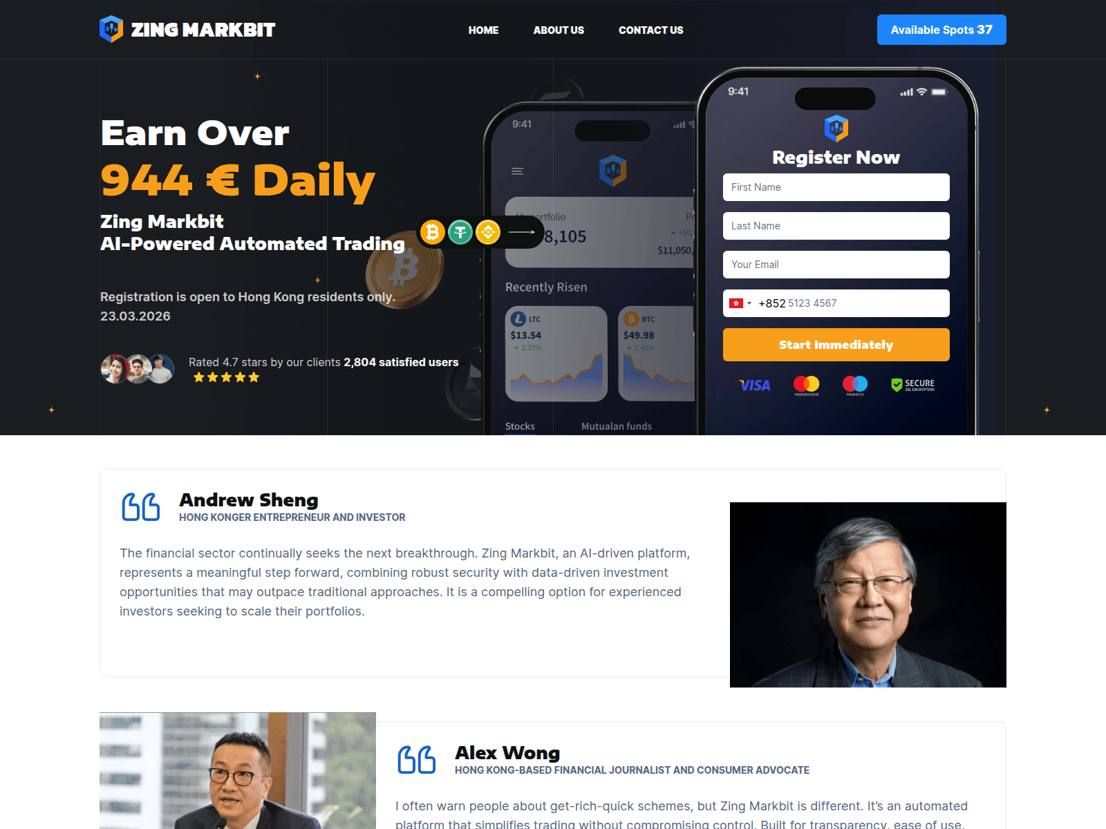 Screenshot of zing-markbit.com