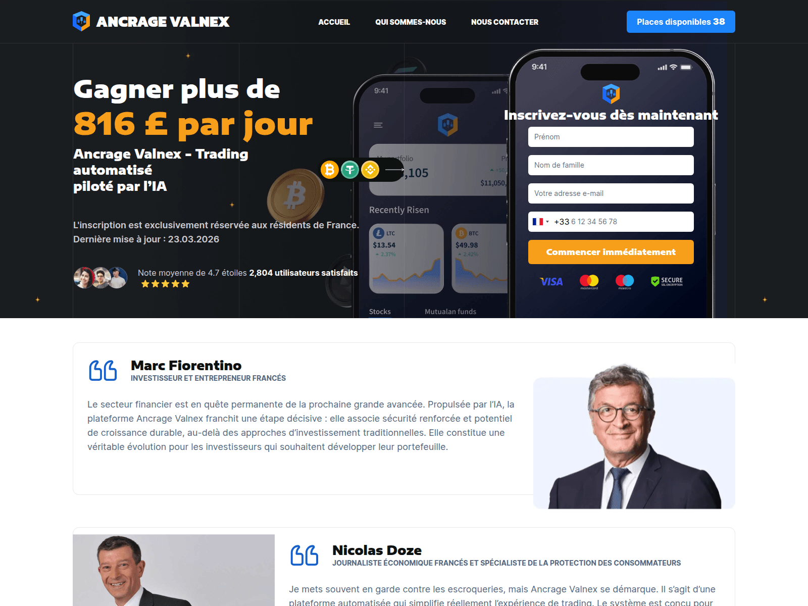 Screenshot of ancrage-valnex.com
