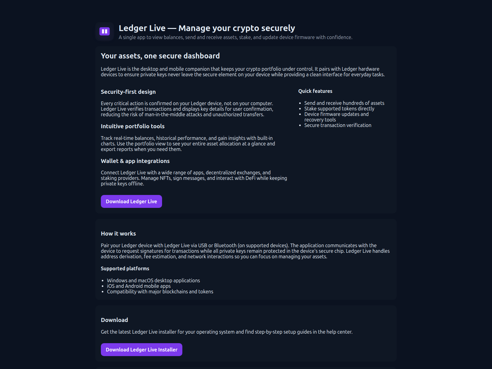 Screenshot of lleedger-live.pages.dev