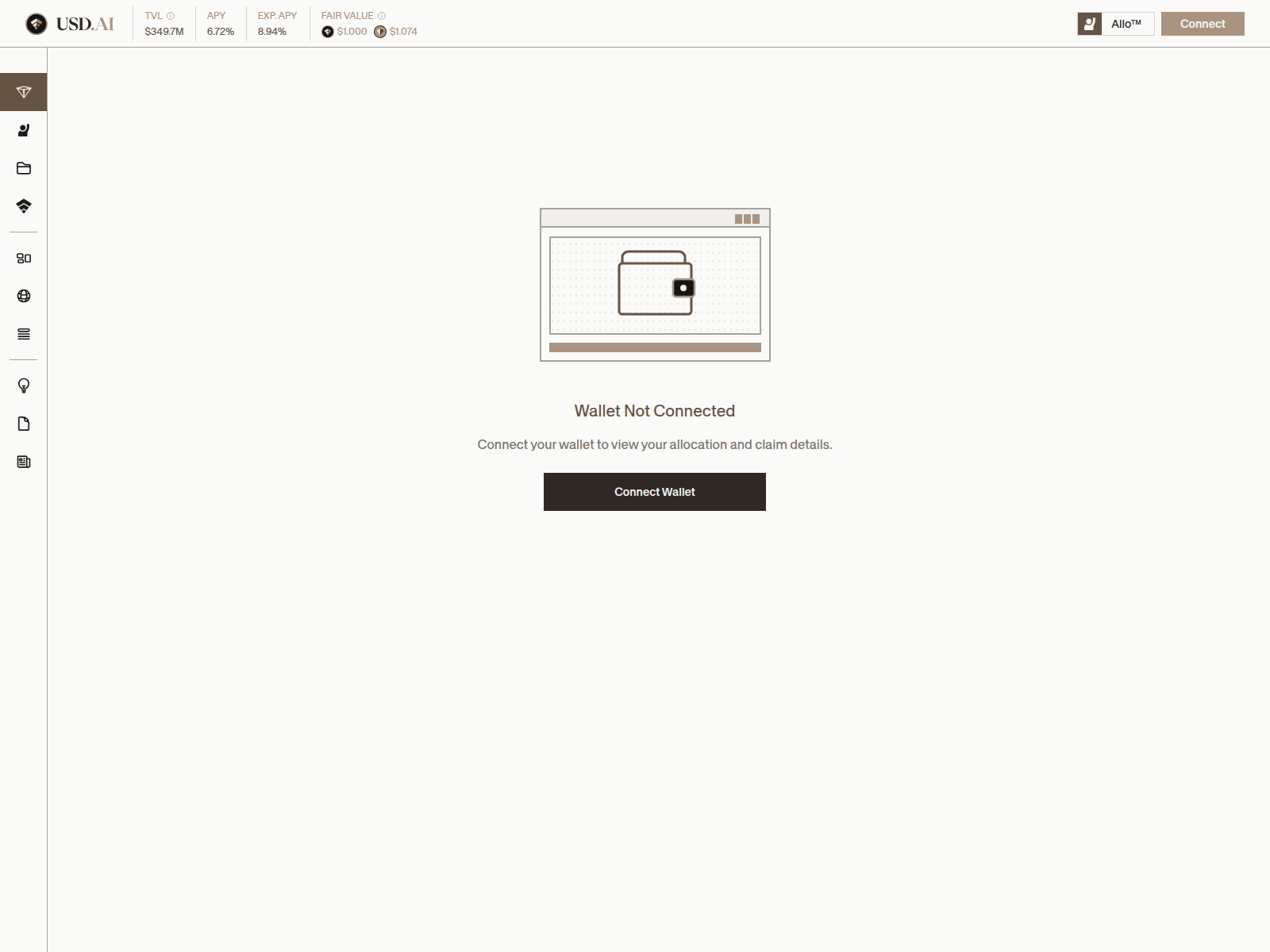 Screenshot of usd-ai.live