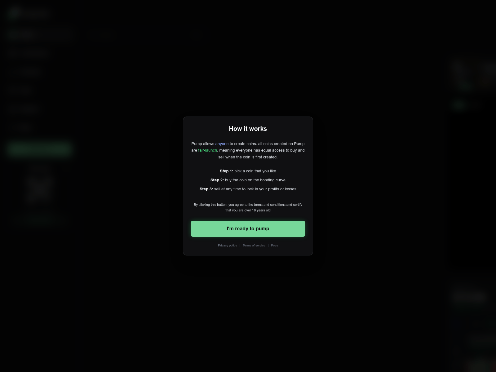 Screenshot of india-pump.fun