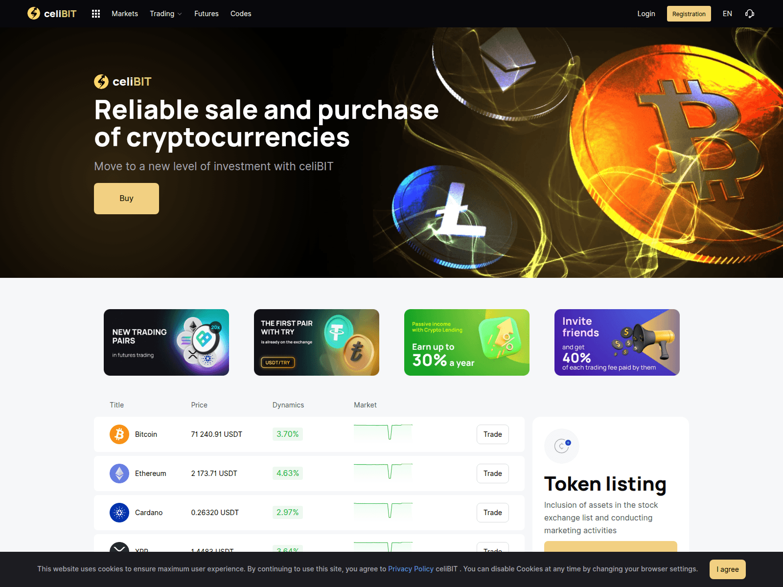 Screenshot of celibit.com