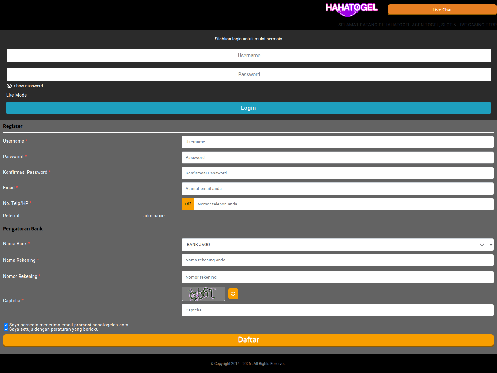 Screenshot of hahatogelea.com