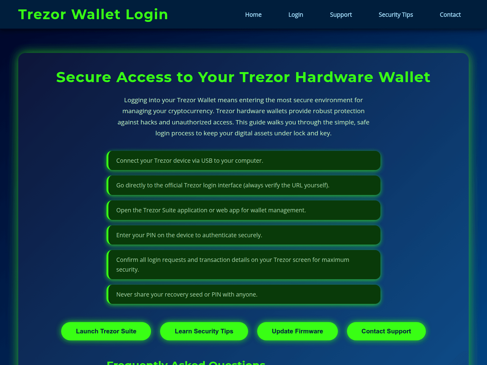 Screenshot of guide-logon-trazor.pages.dev