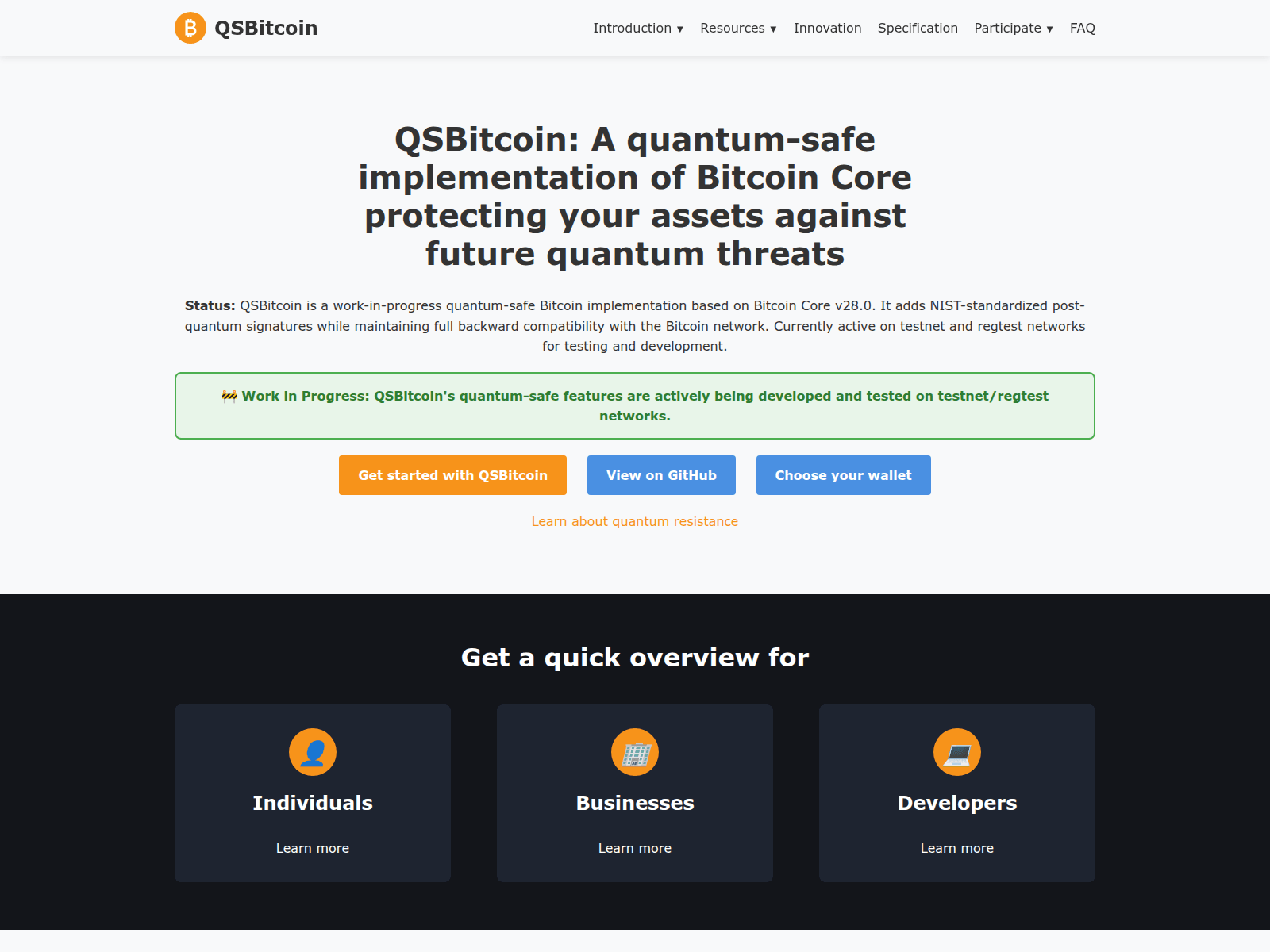 Screenshot of qsbitcoin-site.pages.dev