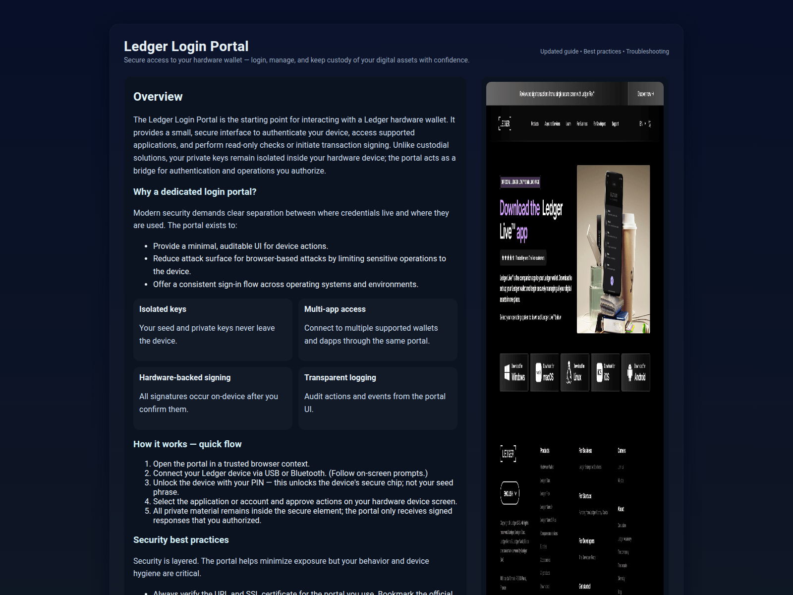 Screenshot of web-ledgr-liv-nav-logen.pages.dev