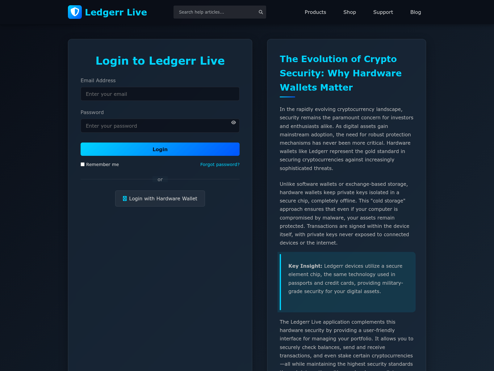 Screenshot of secur-ledgrlive-learn.pages.dev
