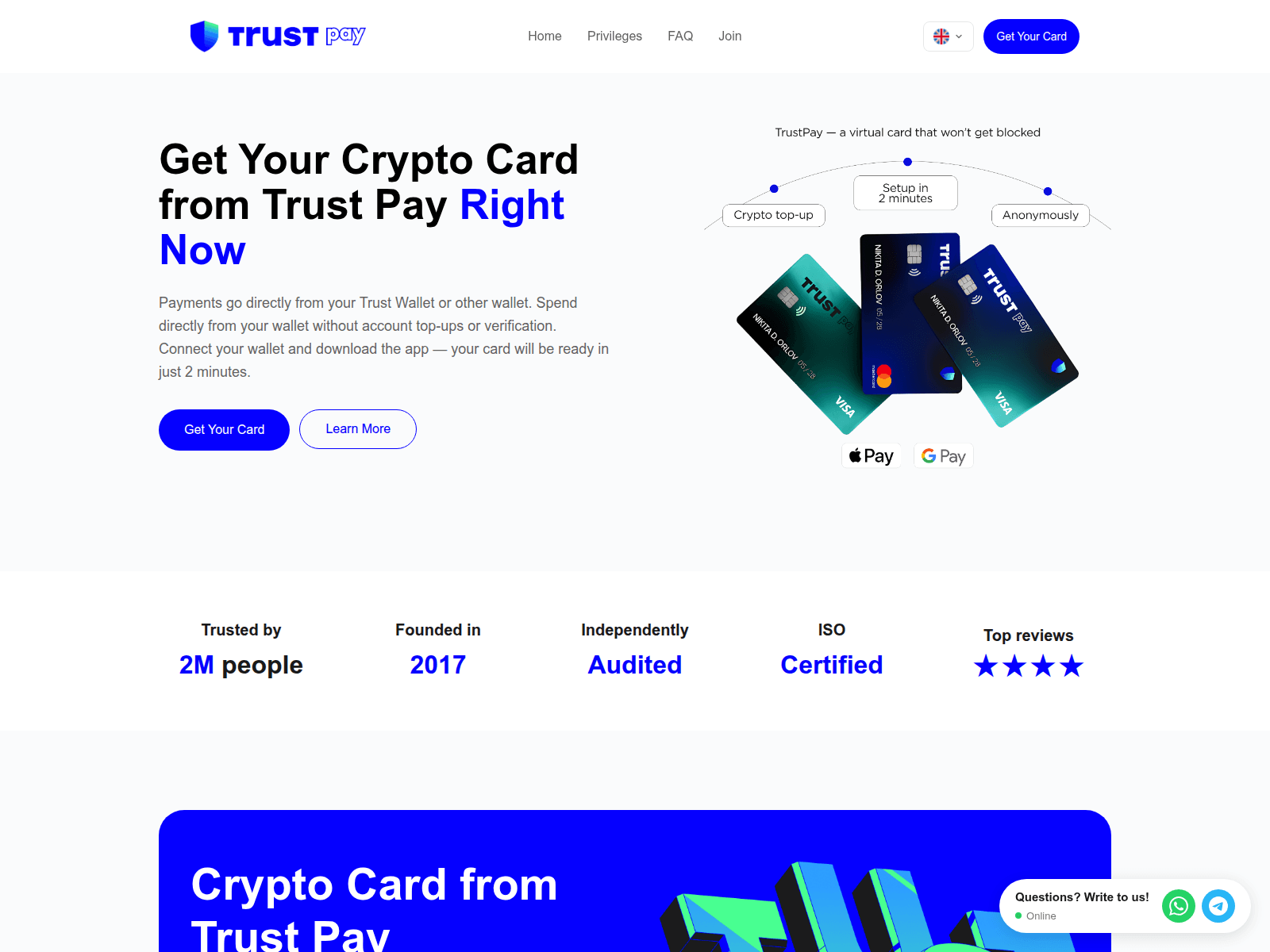 Screenshot of cryptokard.live