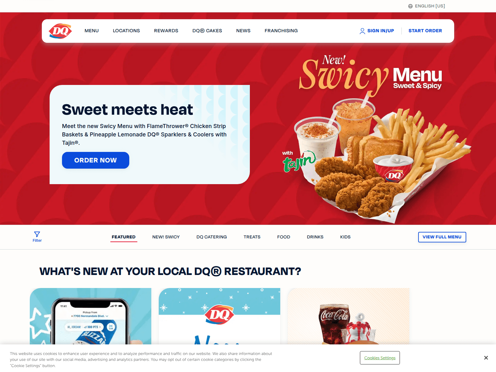 Screenshot of dairuqueen.com