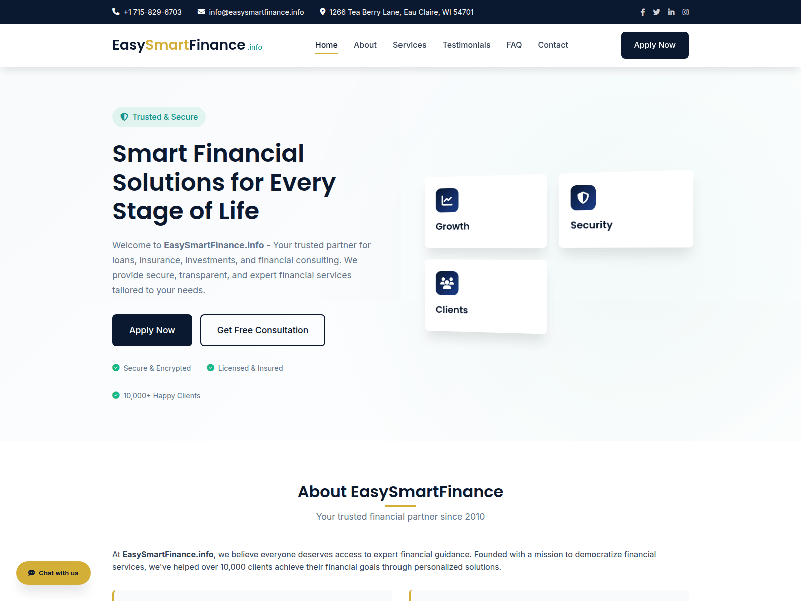 Screenshot of easysmartfinance.info