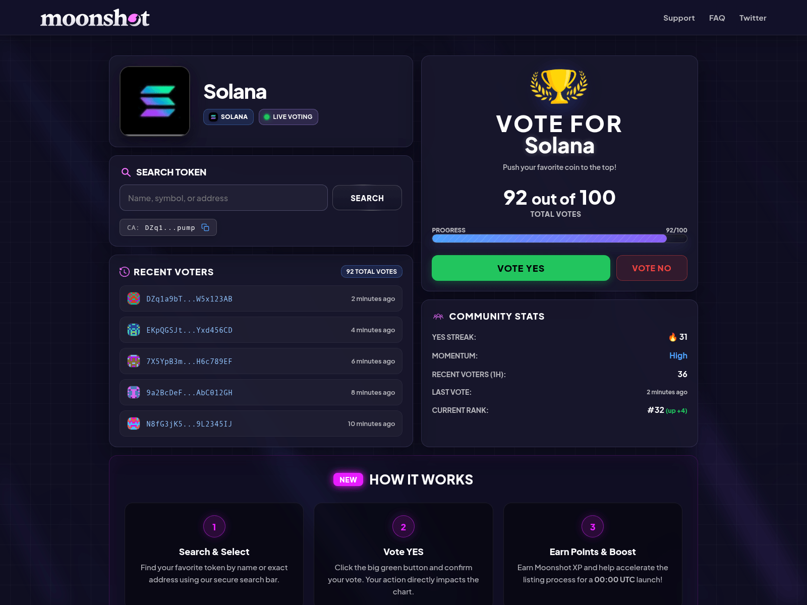 Screenshot of moon-voting.xyz